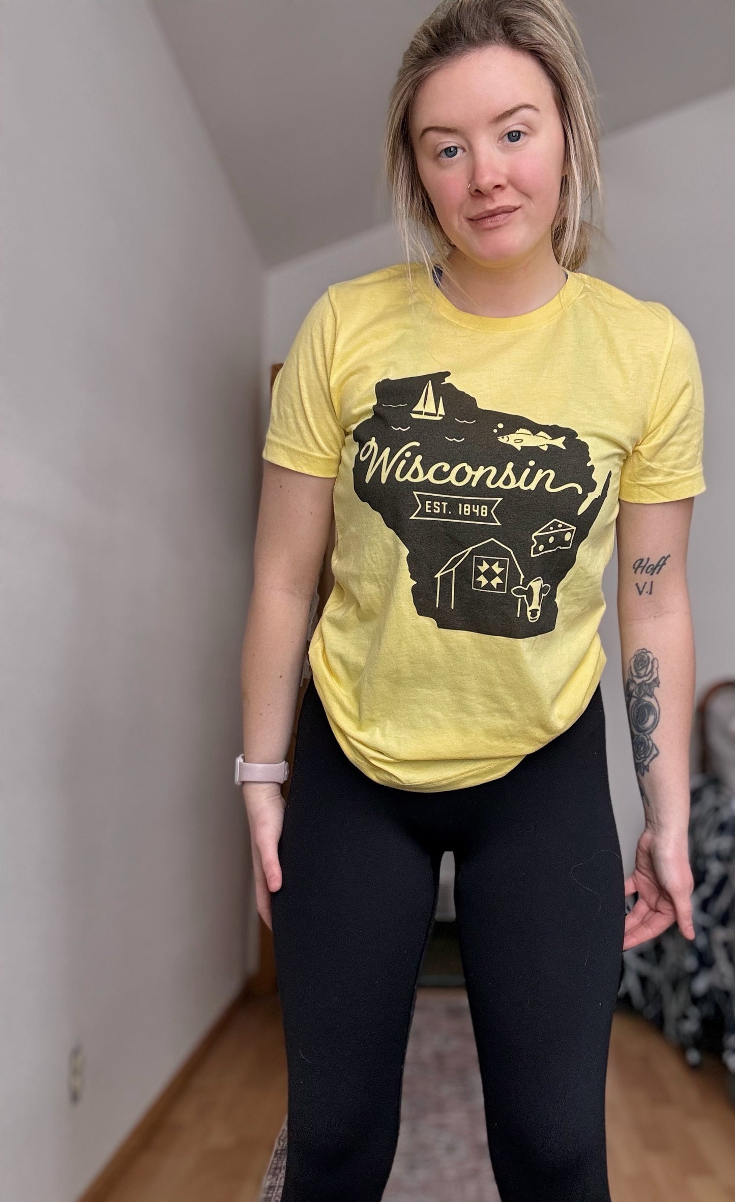 Wisconsin State Outline Graphic Tee