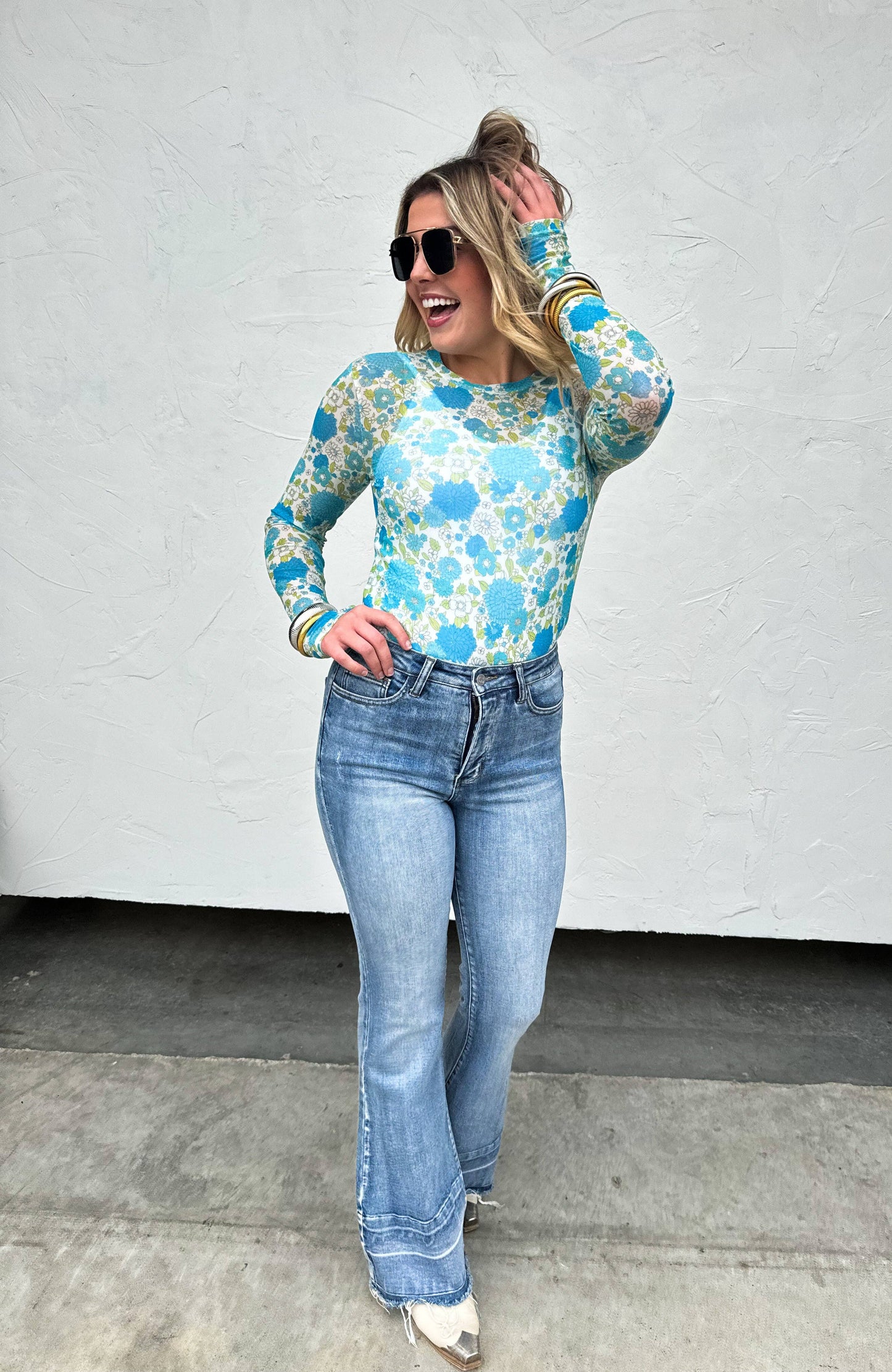 RETRO/VINTAGE FLORAL MESH TOPS