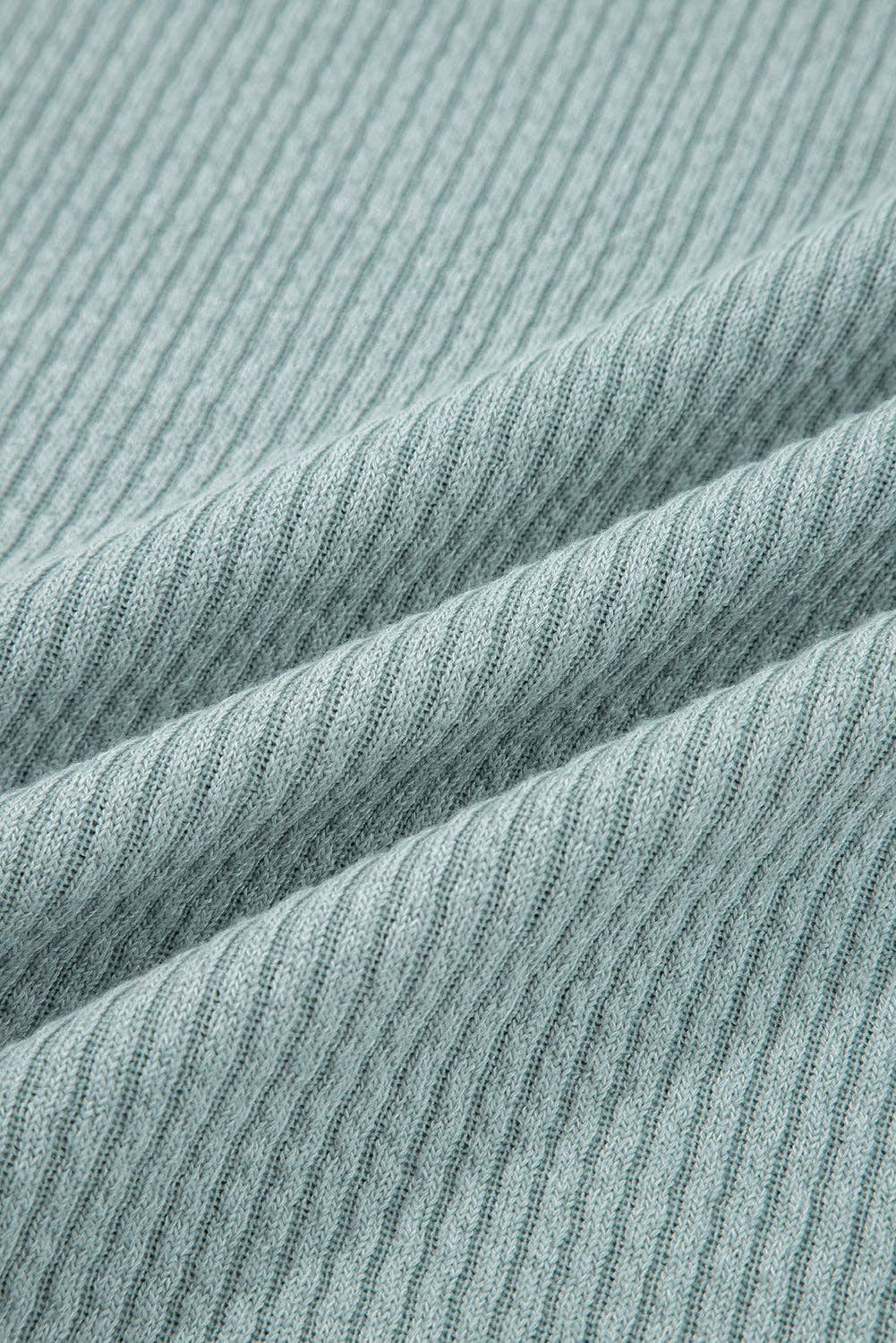 Solid Ribbed Drop Shoulder Hoodie