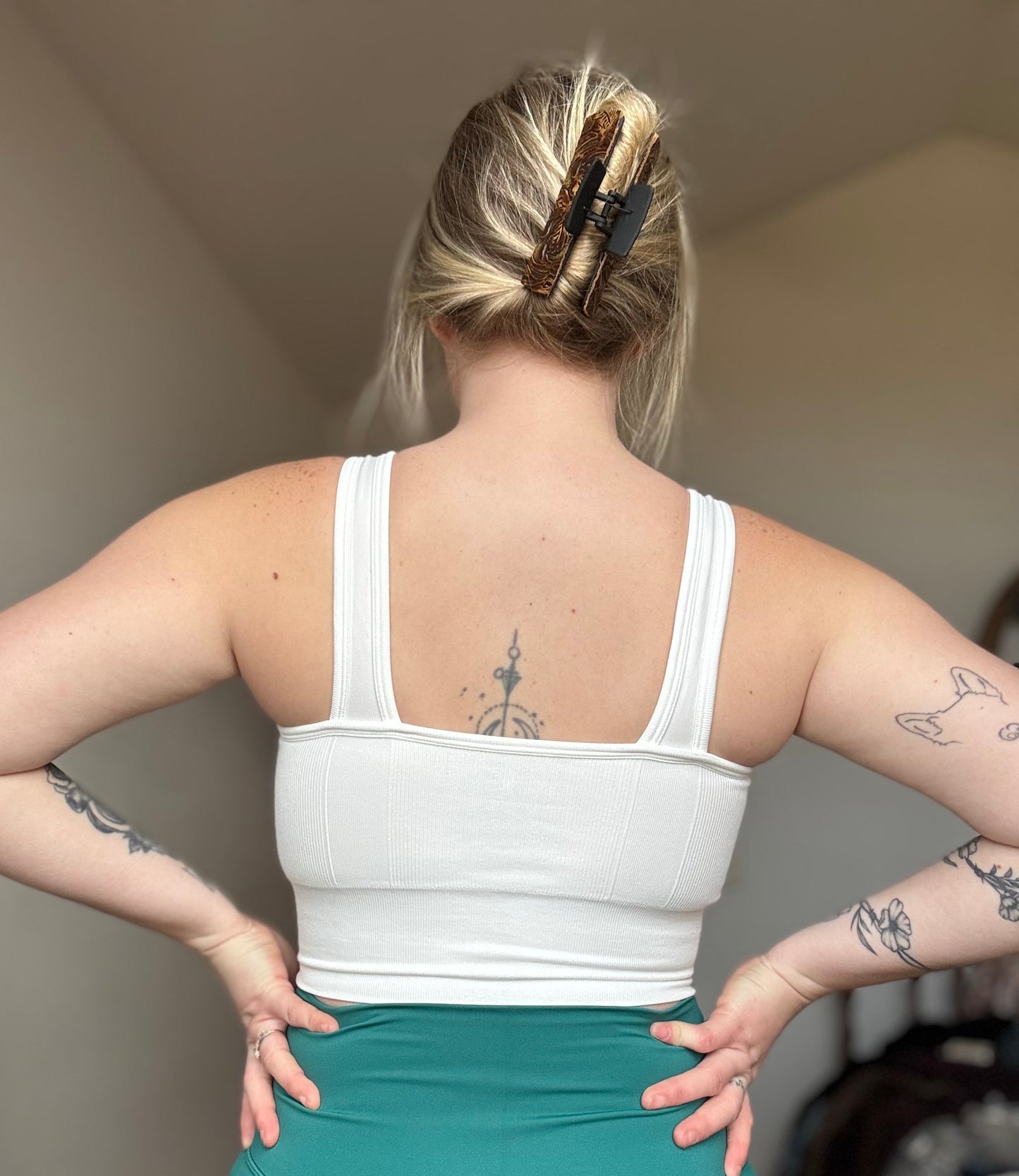 Crop Tank Top with Removable Padding