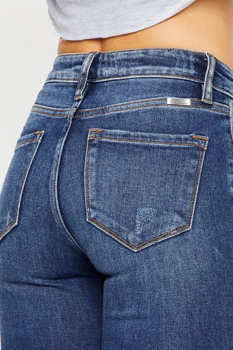 KanCan HIGH RISE RAW HEM ANKLE SKINNY