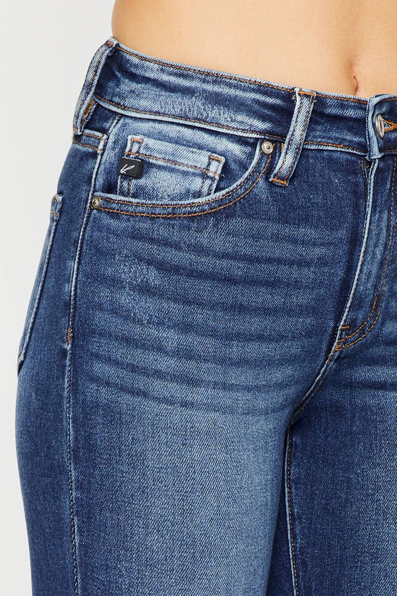 KanCan HIGH RISE RAW HEM ANKLE SKINNY