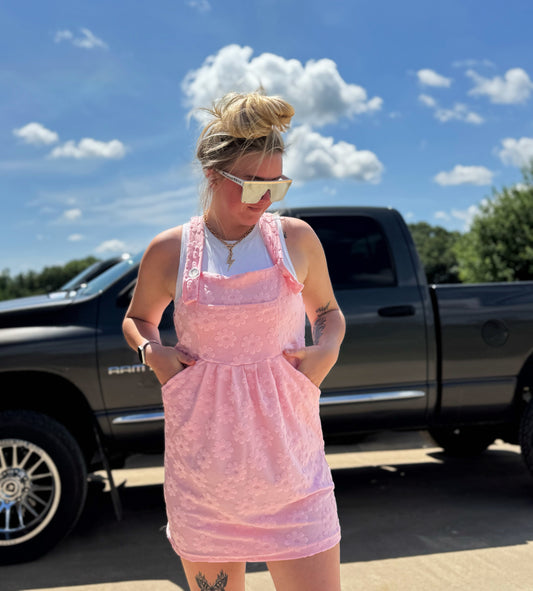 SUNSHINE & DAISIES OVERALL DRESS