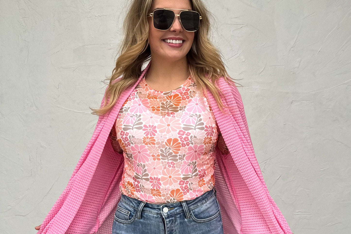RETRO/VINTAGE FLORAL MESH TOPS